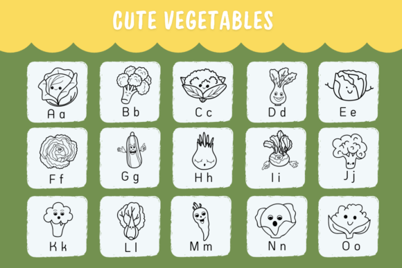 Cute Vegetables Font - Preview 2