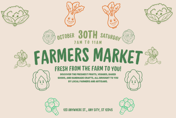 Cute Vegetables Font - Preview 4
