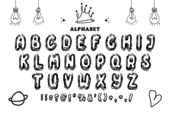 Doodlepals Regular Font PNG with transparent background - Preview 3