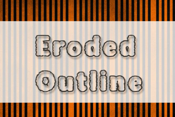 Eroded Outline Font PNG with transparent background - Preview 1
