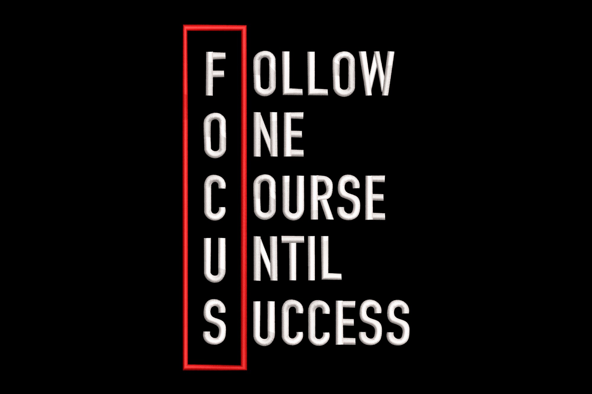 Follow One Course Until Success
