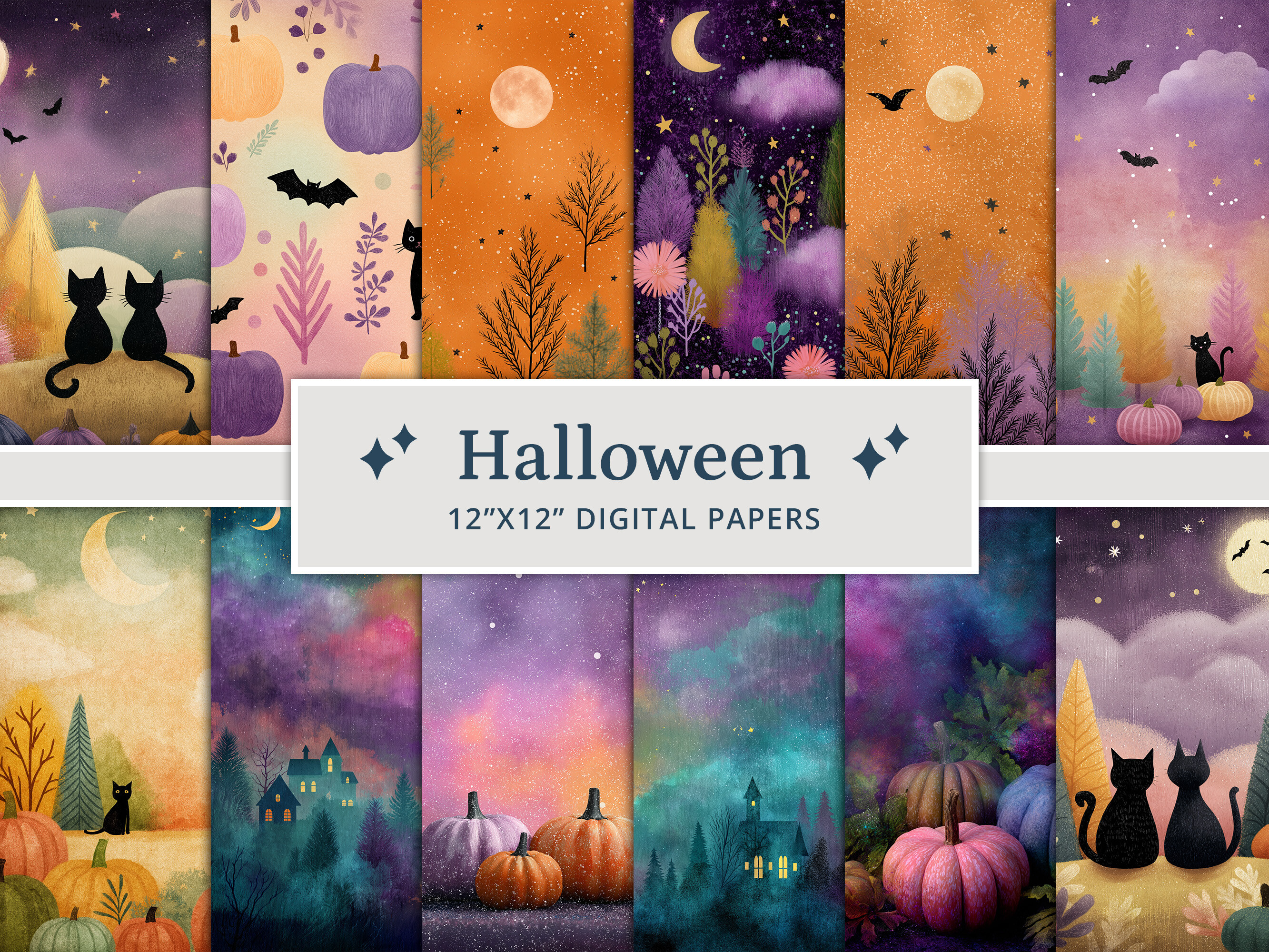 Halloween Digital Papers