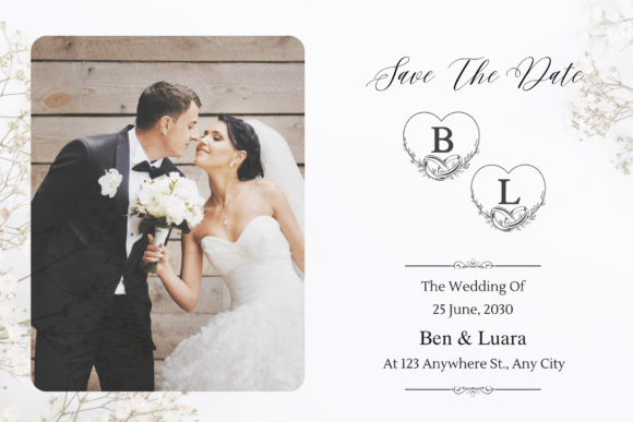 Heart Wedding Font PNG with transparent background - Preview 1