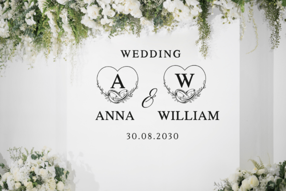 Heart Wedding Font PNG with transparent background - Preview 3