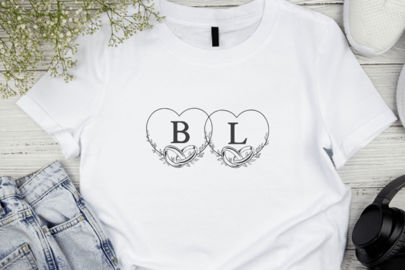 Heart Wedding Font PNG with transparent background - Preview 4
