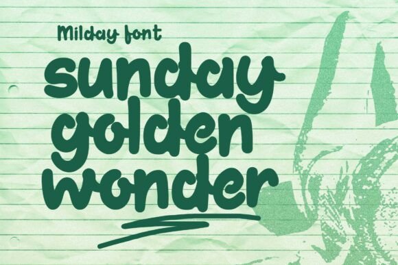 Milday Font PNG with transparent background - Preview 1