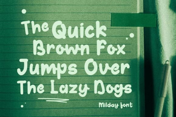 Milday Font PNG with transparent background - Preview 3