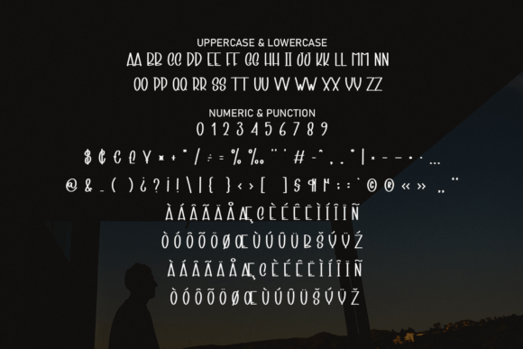 Night Shadow Font PNG with transparent background - Preview 6