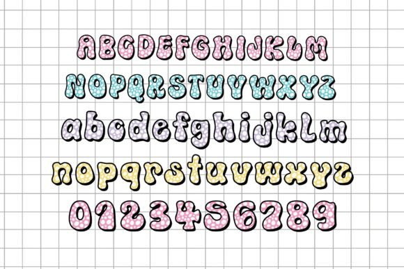 Polkadotsvibeviolet Font PNG with transparent background - Preview 1