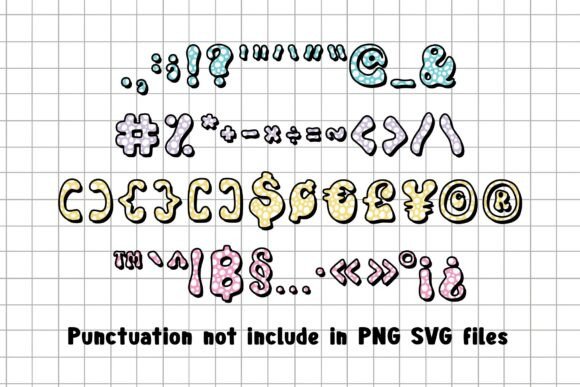 Polkadotsvibeviolet Font PNG with transparent background - Preview 2