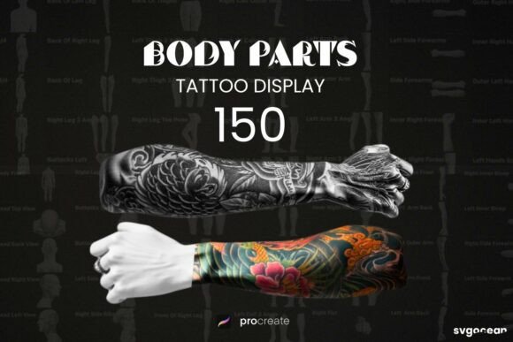 Procreate Body Parts Brushes Bundle Grafica Tubetti di Vernice e Pennelli Di SvgOcean