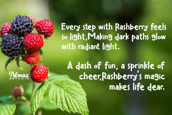 Rashberry Font PNG with transparent background - Preview 2