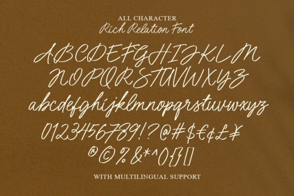 Rich Relation Font PNG with transparent background - Preview 3