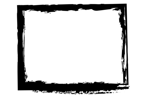 Rough Texture Border. Grunge Ink Edge Fr Afbeelding Afdrukbare Illustraties Door microvectorone