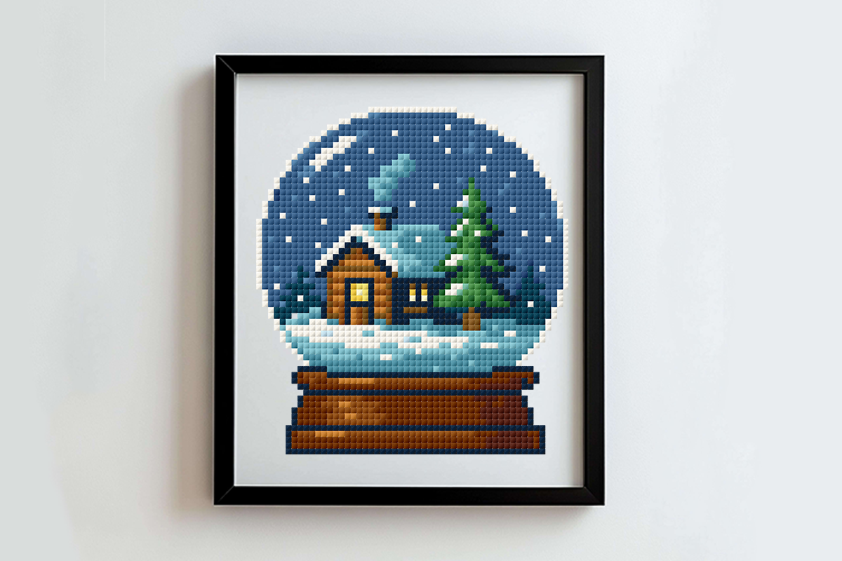 Snow Globe Cross Stitch Pattern