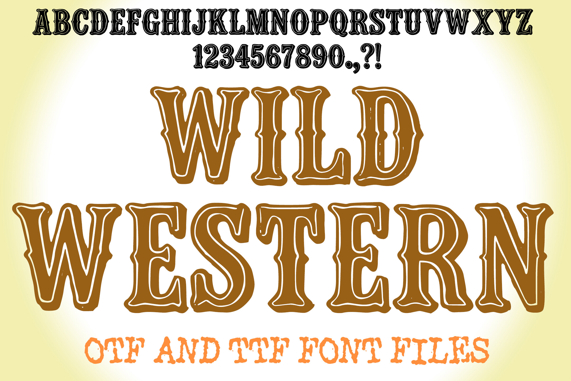 Wild Western Font preview — rugged western display font