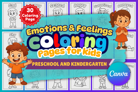 Emotions Coloring Pages for Children