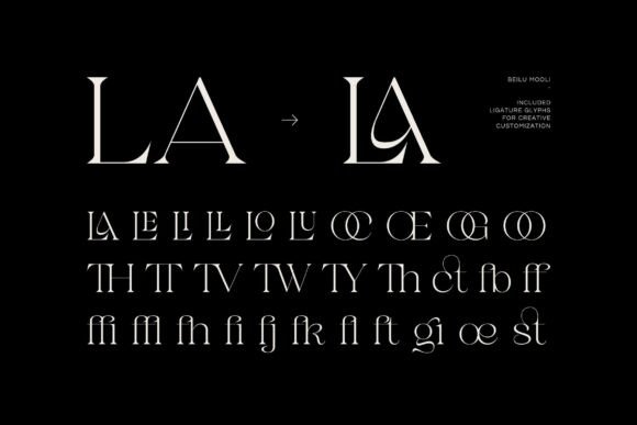 Beilu Moolli Font PNG with transparent background - Preview 1