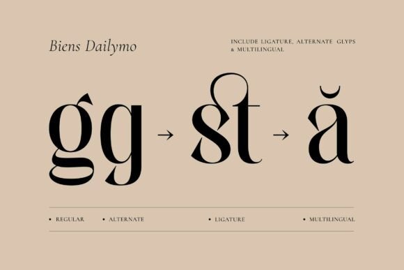 Biens Dailymo Font - Preview 1