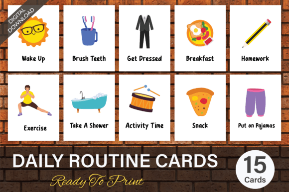 Daily Routine Cards for Kids