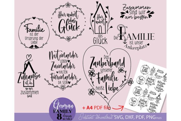 Deutsche Plotterdatei Familie Geschenk Graphic Graphic Templates By March Design Studio