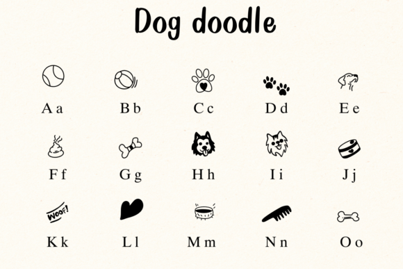 Dog Doodle Font - Preview 1