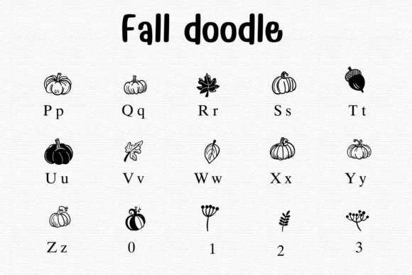 Fall Doodle Font - Preview 2