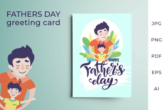 Father's Day Greeting Card, Vector Files