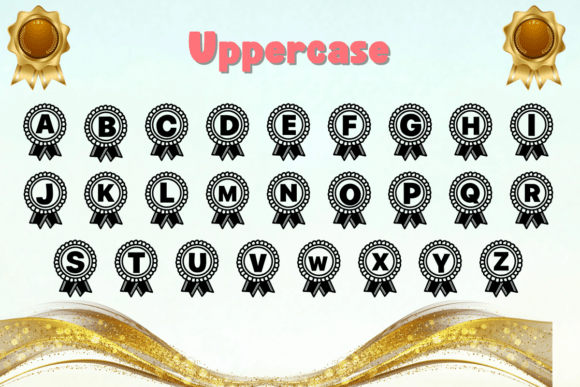 Fon Award Medal Font PNG with transparent background - Preview 1