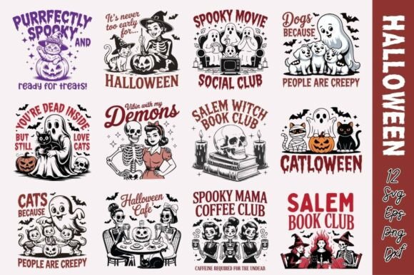 Funny Halloween SVG & PNG Bundle – Playful Spooky Season Designs