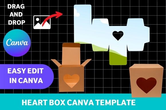 Heart Box Canva Template