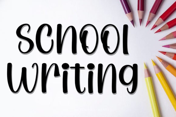 Holiday School Font PNG with transparent background - Preview 1