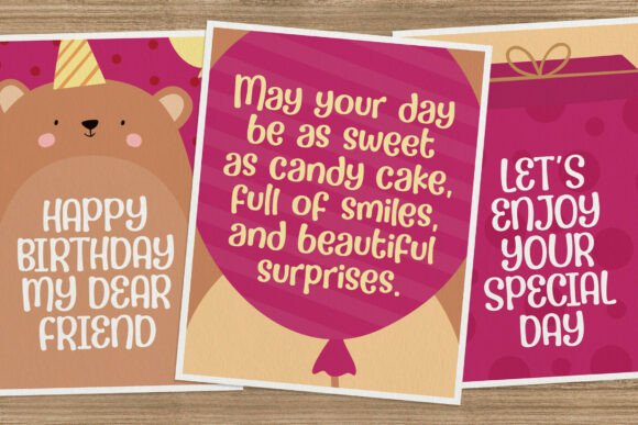 Milky Berries Font PNG with transparent background - Preview 3