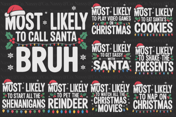 Most Likely to Christmas Xmas Bundle PNG