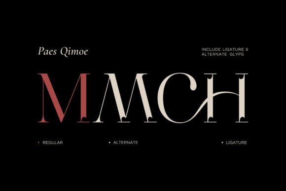 Paes Qimoe Font PNG with transparent background - Preview 1