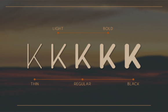Penacous Rounded Font PNG with transparent background - Preview 1
