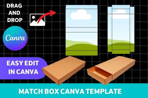 Printable Match Box Canva Design