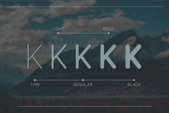 Prolosure Rounded Font PNG with transparent background - Preview 1