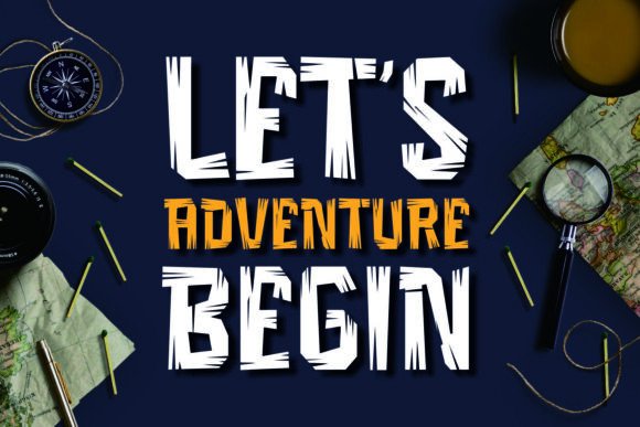 Roughty Font PNG with transparent background - Preview 3