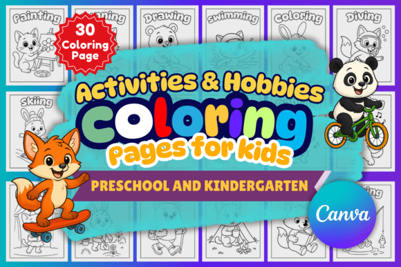 Learning Hobbies Coloring Pages for Kids