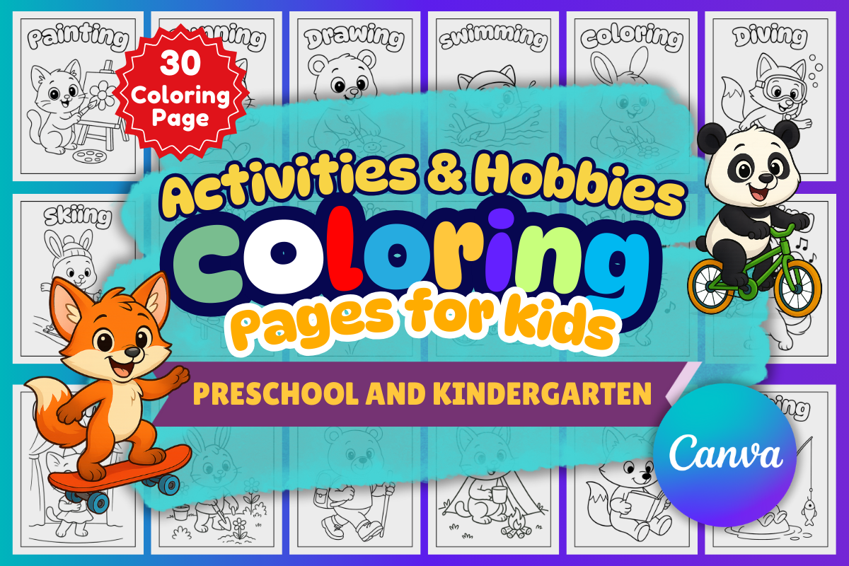 Learning Hobbies Coloring Pages for Kids