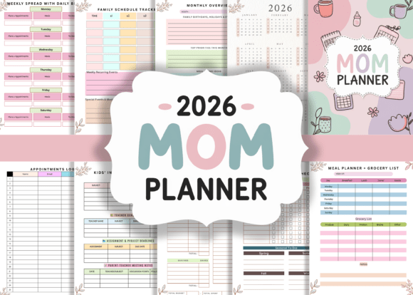 2026 Mom Planner 👩‍👧 KDP Interiors
