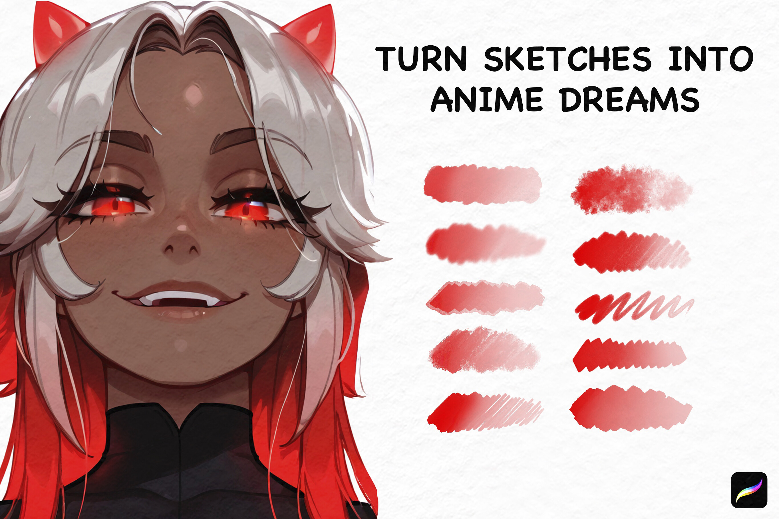 86 Procreate Brushes - Anime Soft Style - photo 3
