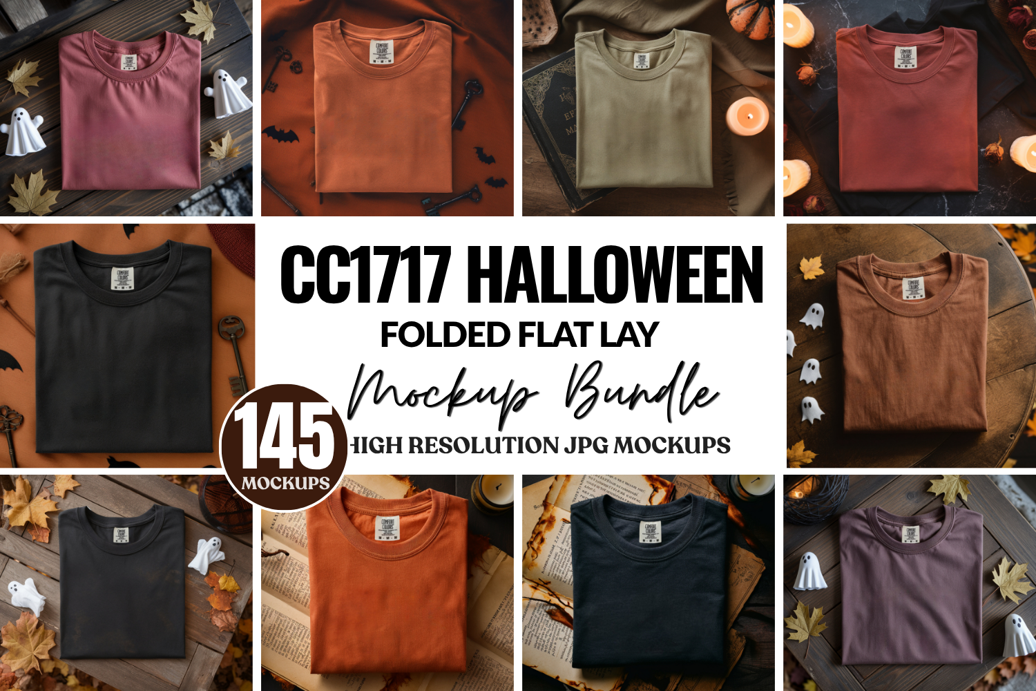 CC1717 Halloween Folded Mockups Bundle