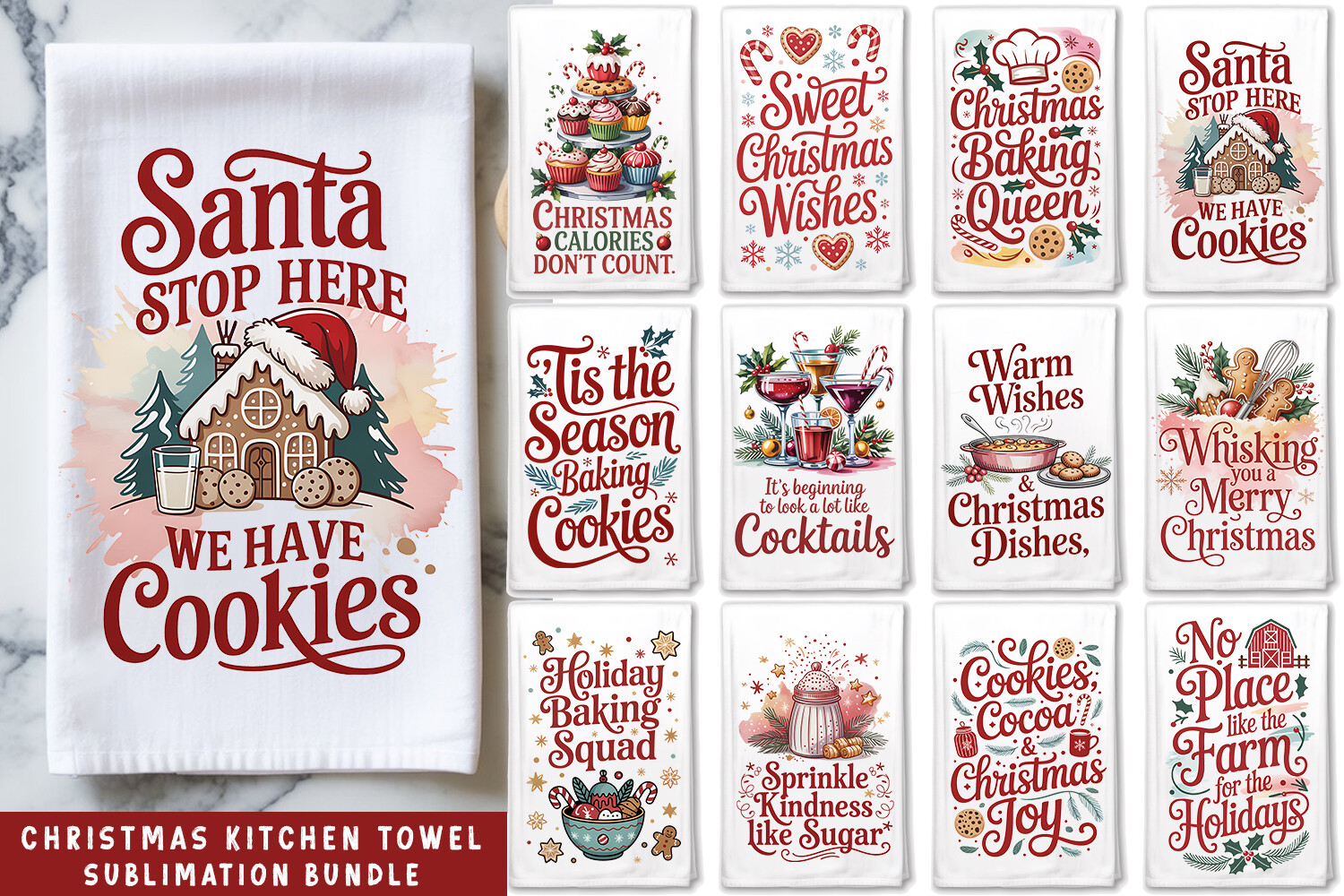 Christmas Kitchen Towel Bundle