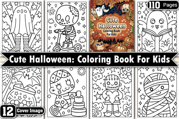 Cute Halloween Coloring Pages for Kids
