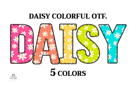 Daisycolorful Orange Font - Preview 1