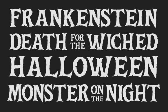 Death Bones Font PNG with transparent background - Preview 2
