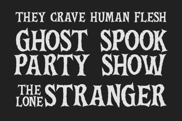 Death Bones Font PNG with transparent background - Preview 3