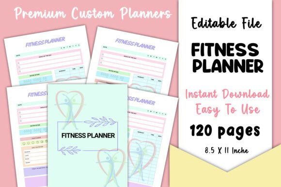 Fitness Planner Canva KDP Interiors
